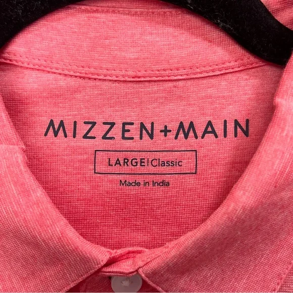 Mizzen + Main NWT red wilson polo large classic fitgolf country club‎ red